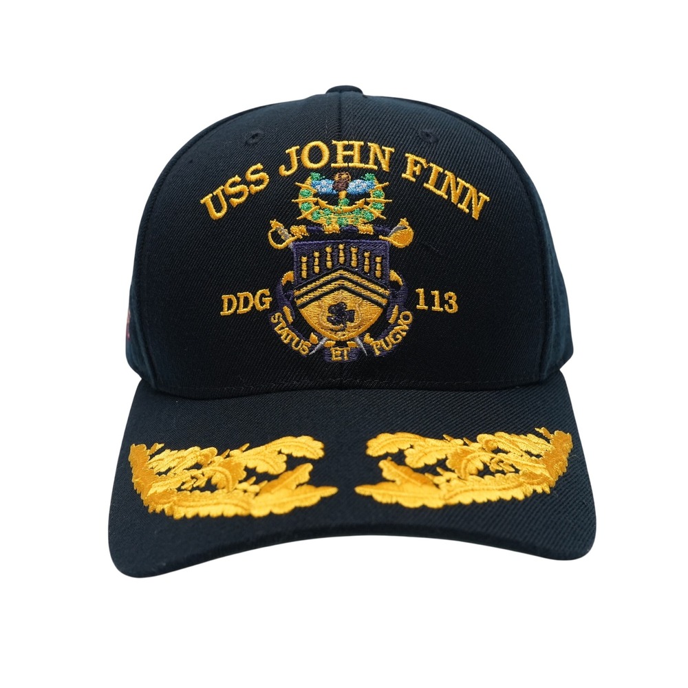 The Corps Baseball Cap Mens OSFM Navy Blue Scrambled Eggs USS John Finn DDG-113